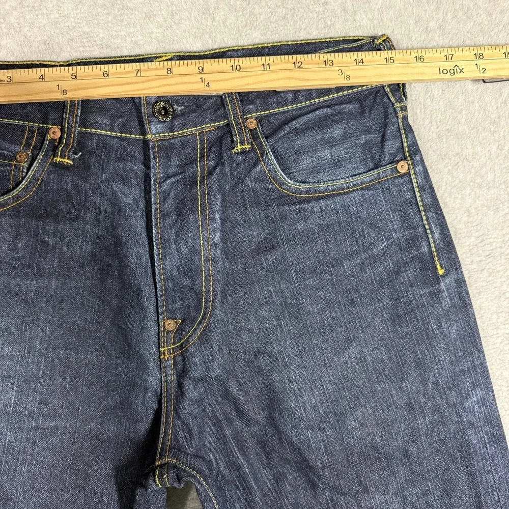 Red Monkey Company RMC Martin Ksohoh Mens Jeans 31x34 Dark Wash Indigo Embroider